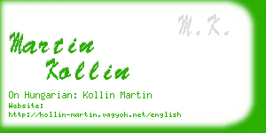 martin kollin business card